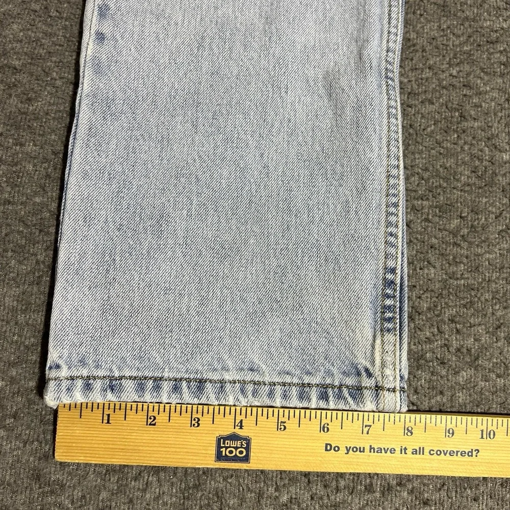 Levi's 505 Jeans Men 34x31 Blue Regular Fit Distressed Light Wash Denim Pants